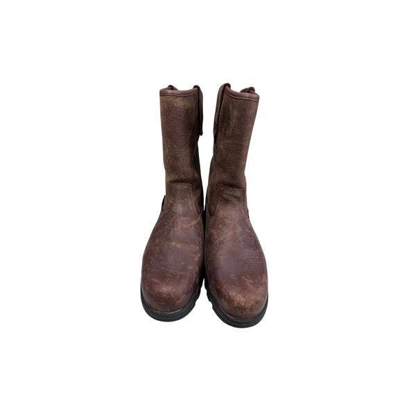 HyTest MetGuard Pull On Work Boots Brown Leather Oil Resistant ASTM 10W